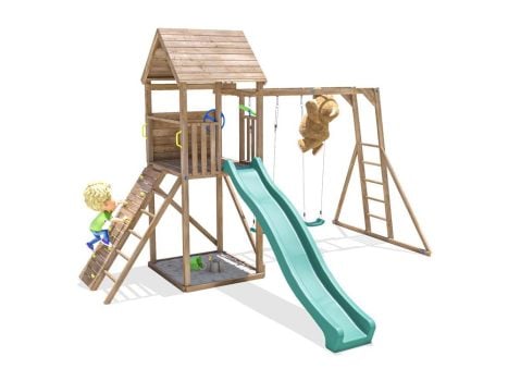 FrontierFort Max Double Swing with Monkey Bars