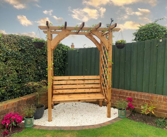 Jasmine Pergola with Seat W1.80m x D1.35m