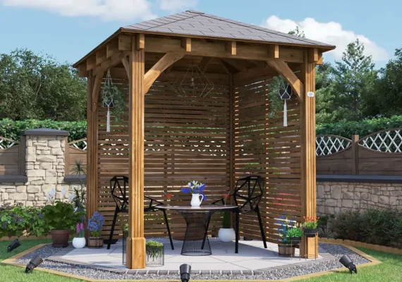 Leviathan Slatted Wall Gazebo