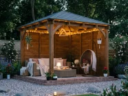 Leviathan 3 x 3 solid wall gazebo