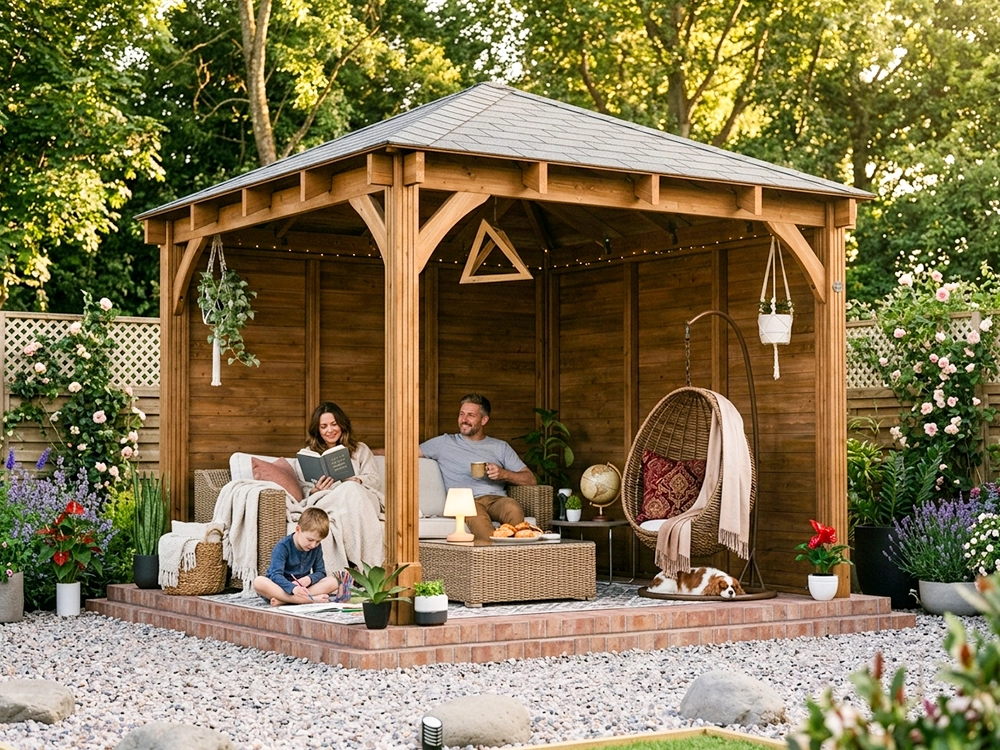 Leviathan 3 x 3 solid wall gazebo