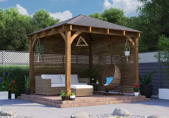 Leviathan Slatted Wall Gazebo