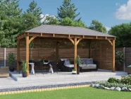 Leviathan Slatted Wall Gazebo 6m x 3m