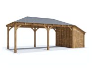 leviathan wooden gazebo with sideshed 7.5 x 3.0