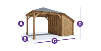 leviathan wooden gazebo with shed sidestore