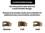 Gazebo with side storage shed Customizable design