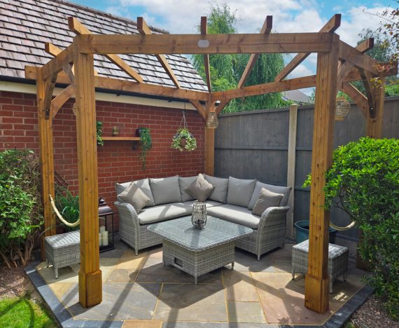 Leviathan-wooden-diamond-pergola-3m-x-3m