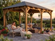 5 x 3 wooden gazebo interior
