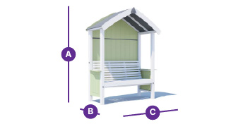 Painted sage summerset arbour -80