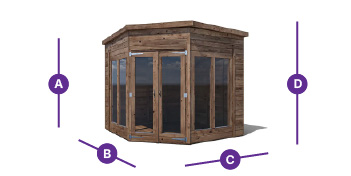 RagePanda corner summerhouse 2.4x2.4-80