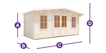 severn 5 x 2.5 wooden garden building - log cabin