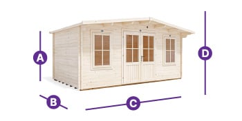 severn timber log cabin 5 x 3