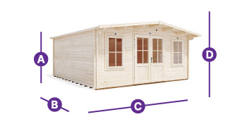 severn 5 x 5 wooden log cabin