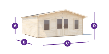 Severn log cabin 6m x 5m