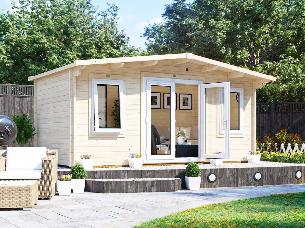Severn 5m x 2.5m Log Cabin uPVC Upgrade Available