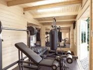 Severn 5m x 2.5m Log Cabin Home Gym Interior