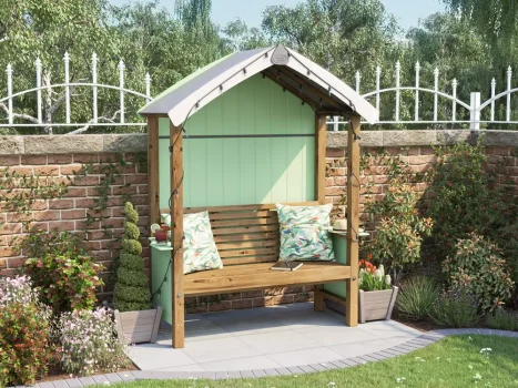 Summerset Unpainted Seated Garden Arbour