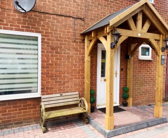 Wooden Porch for front door