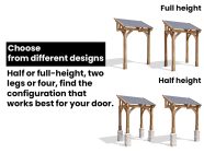 Different Pent Roof Wooden Porch Canopies