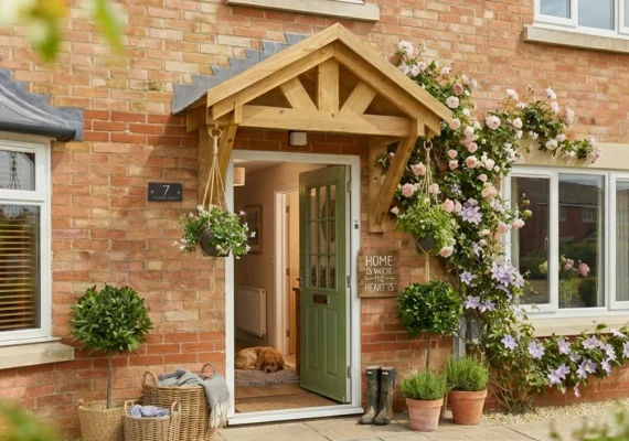 Thunderdam Apex Wooden Porch Canopy