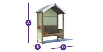 Unpainted sage summerset arbour -80