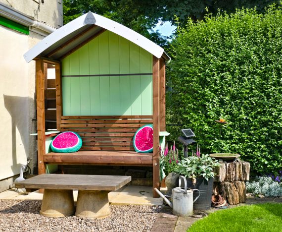 Unpainted-seated-garden-arbour