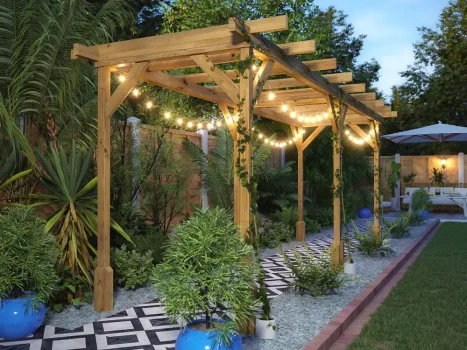 Pressure Treated Utopia Walkway Infinity Wooden Pergola