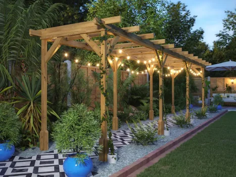 Pressure Treated Utopia Walkway Infinity Wooden Pergola