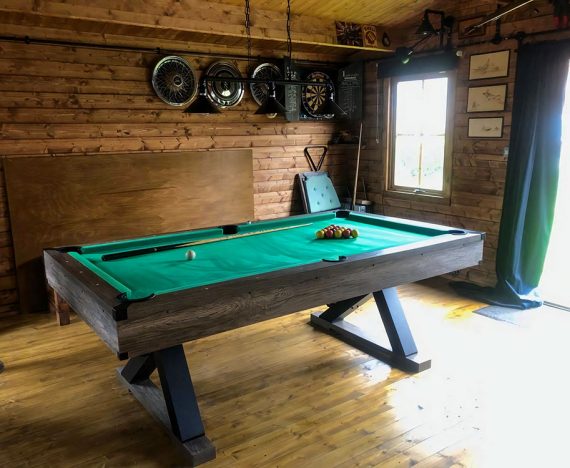 Large garden log cabin Dunster House Vanguard Heavy Duty Pool Table