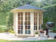 Traditional Summerhouse Hexagonal Shape Wooden Dunster House Vantage