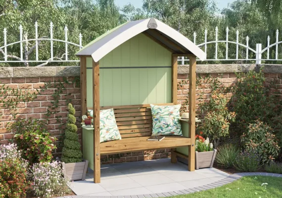 Pressure Treated Summerset XL Sage Seated Garden Arbour
