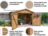 arian wooden garden bike shed