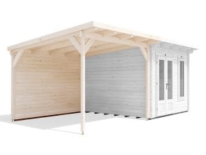 Assassin Log Cabin With Gazebo - Stylish Canopy