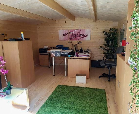 Rhine Log Cabin 4m x 5m Customer Garden Office Space