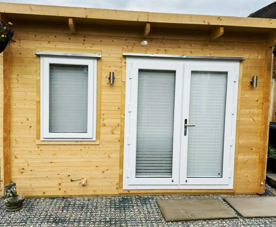 Terminator with uPVC INSULATED Log Cabin W4.0m x D3.0m
