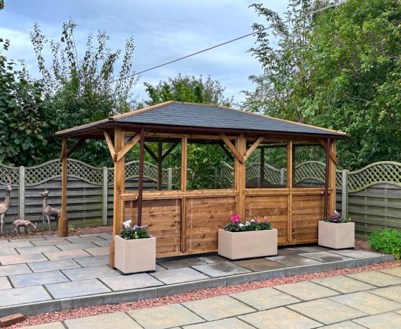 Utopia Walled Gazebo Half Glazed W4.0m x D3.0m