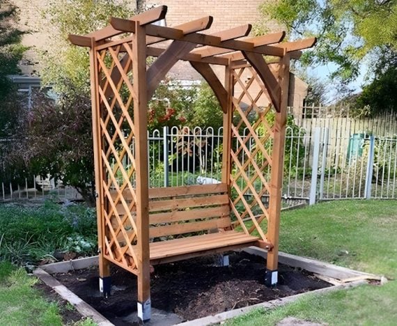 Jasmine Pergola with Seat W1.80m x D1.35m