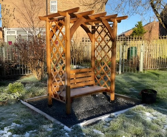 Jasmine Pergola with Seat