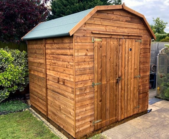 2.5m x 2.5m Dutch Barn Garden Shed Fully pressure treated Dunster house
