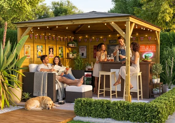 Pressure Treated Utopia Garden Bar Gazebo