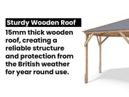 sturdy wooden roof - 15mm thick wooden roof