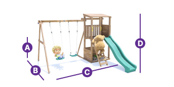 squirrelfort double swing climbing frame