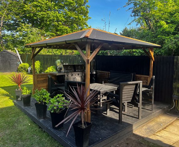 utopia gazebo bbq area