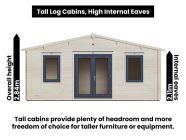 Severn Insulated with uPVC Tall Log Cabin