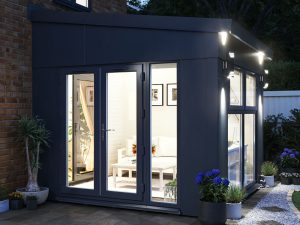 Addroom Modular Garden Room 3m x 3m Night TIme