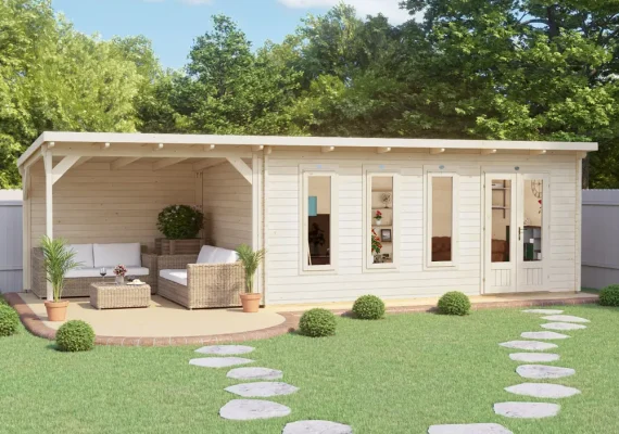 Assassin Log Cabin With Gazebo