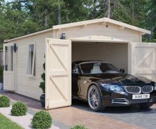 Deore Wooden Garage 3m x 5.5m with car