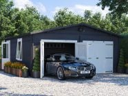 Deore Wooden Double Garage 6m x 5.5m with painting suggestion