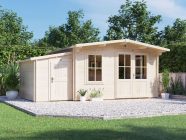 garden log cabin summer house with sidestore 5.5 x 3.0