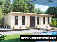 log cabin with upvc